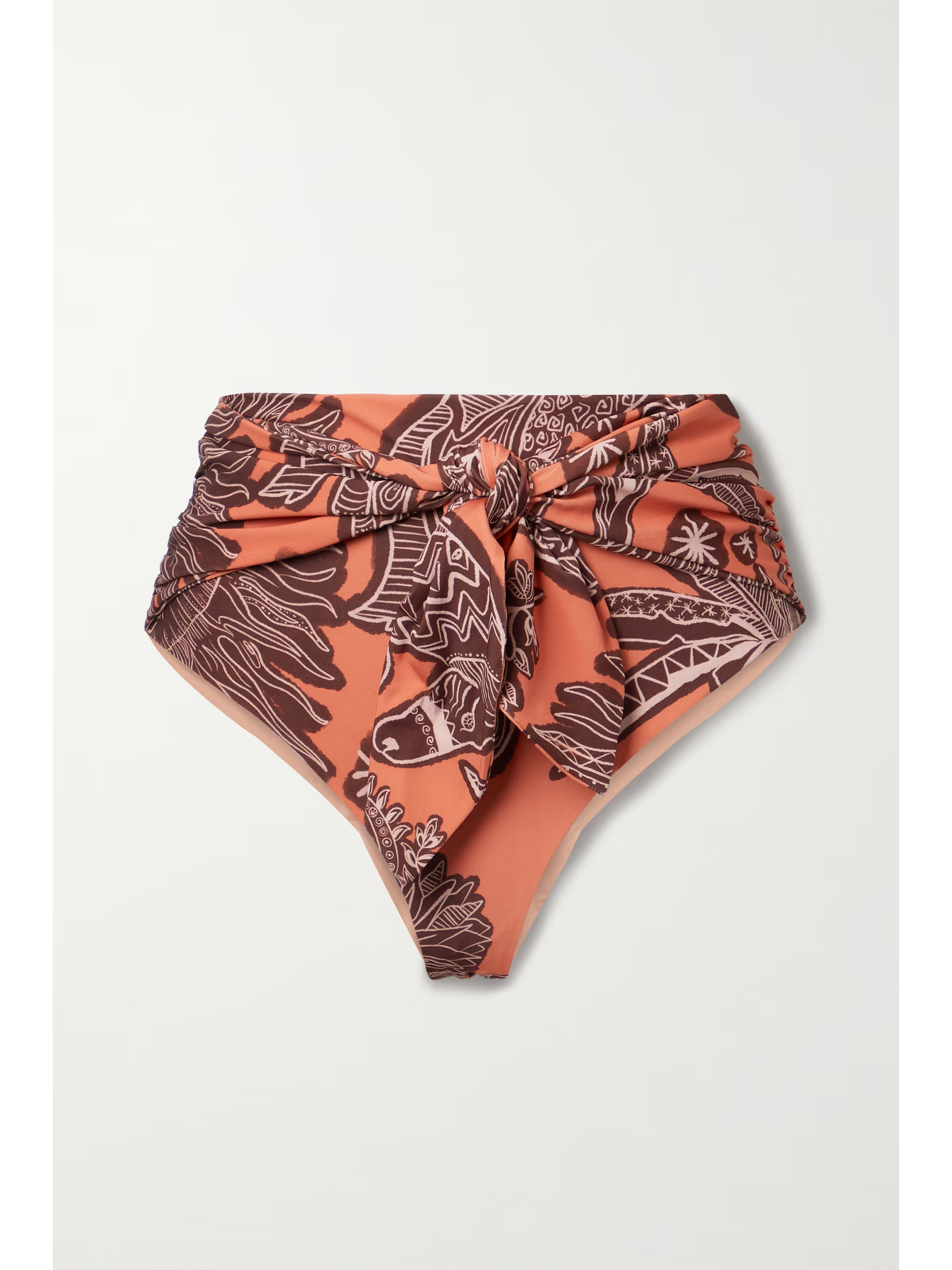 + NET SUSTAIN Herencia knotted printed recycled bikini briefs | NET-A-PORTER (US)