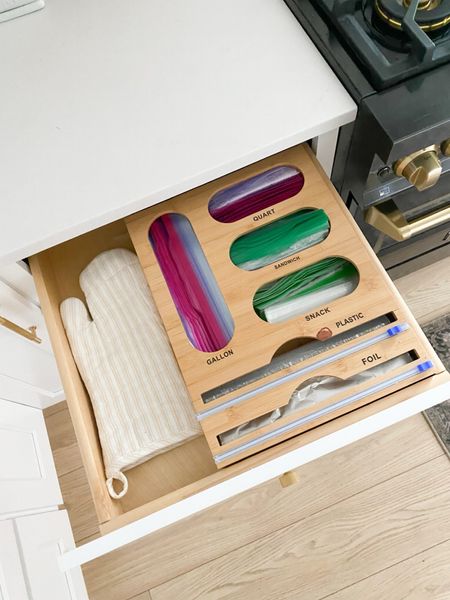 Perfect way to organize all those plastic baggies & foil/parchment paper into one cohesive compartment!



#LTKhome #LTKfindsunder50
