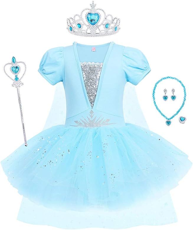 WonderBabe Girls Ballet Dress Short Sleeve Leotards Skirted Dance Tutu Dress Princess Birthday Pa... | Amazon (US)