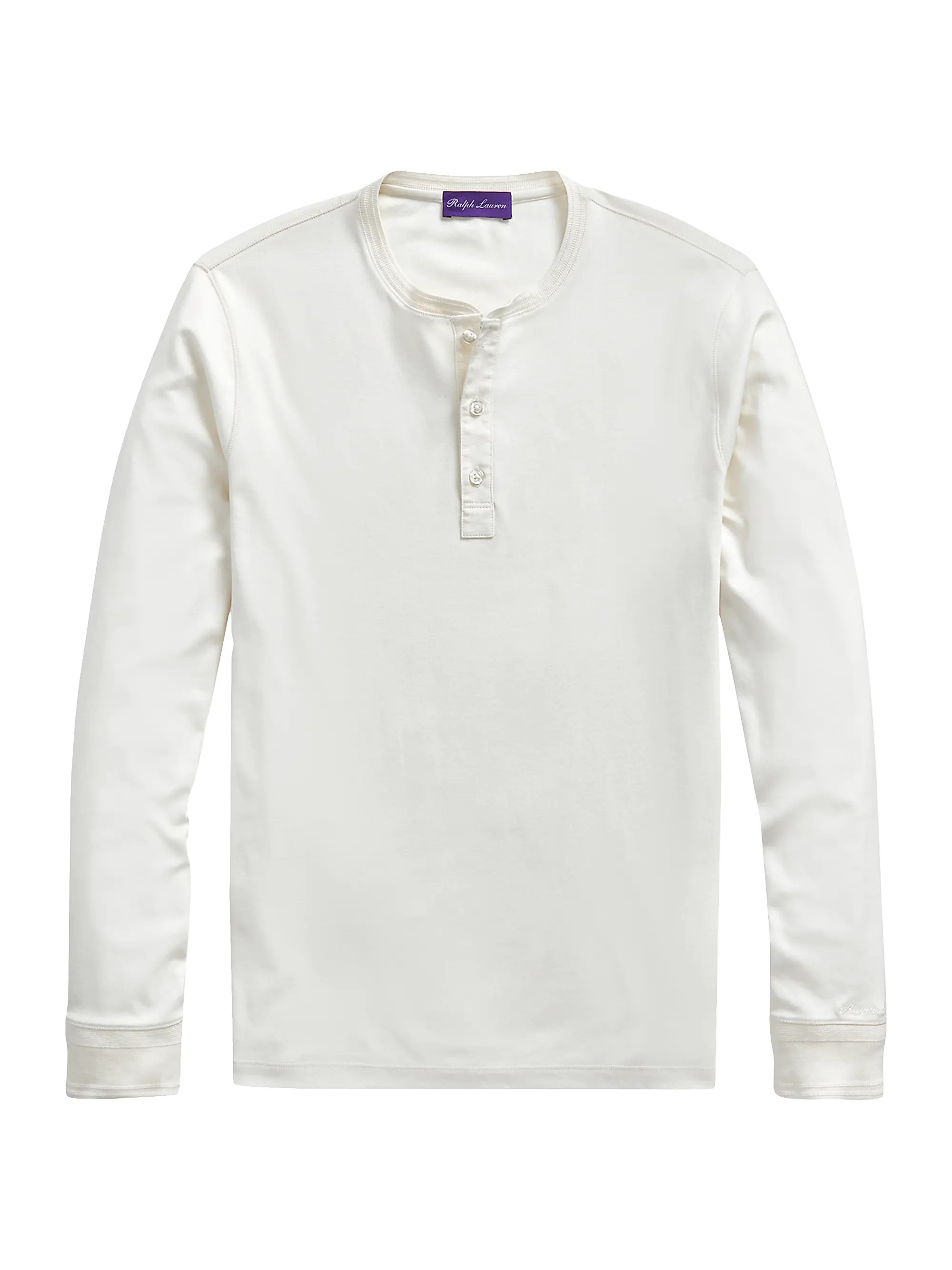 Ralph Lauren Purple Label Cotton Henley | Saks Fifth Avenue | Saks Fifth Avenue