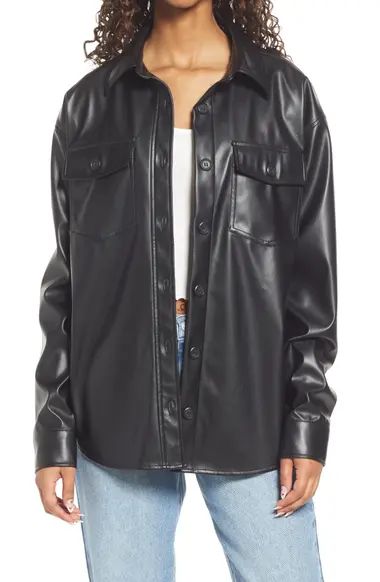 Thread & Supply Faux Leather Shirt Jacket | Nordstrom