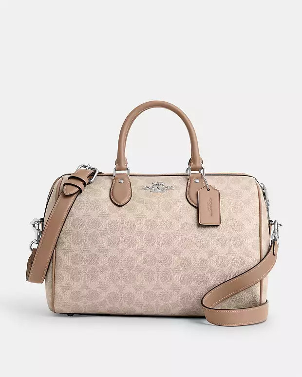 Rowan Large Satchel Bag In Signature Canvas | Coach Outlet US