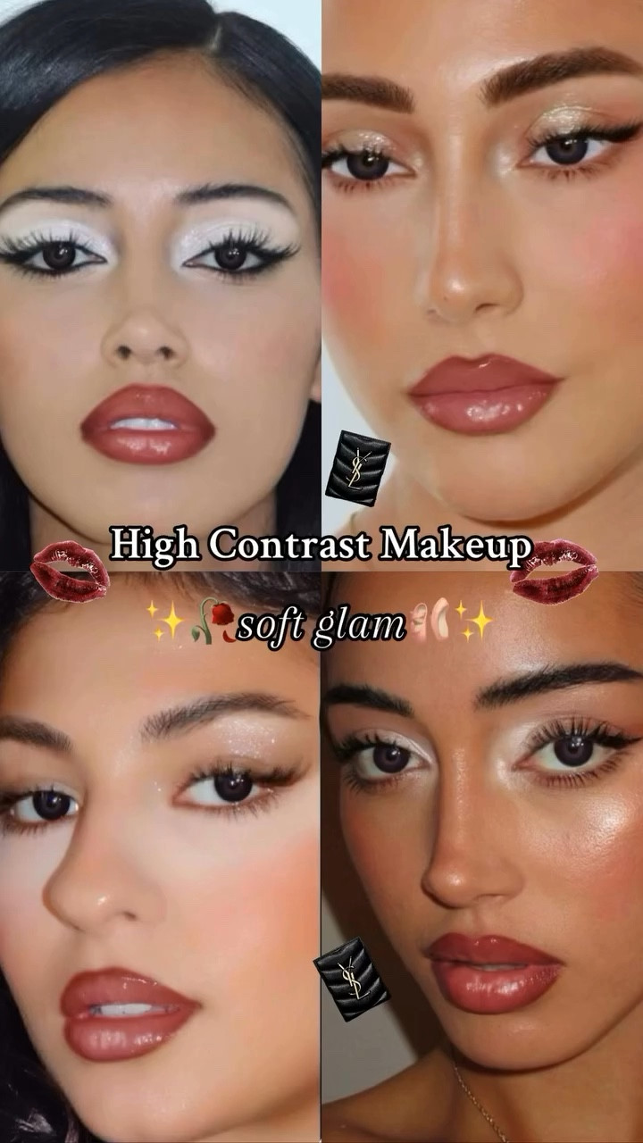 Which contrast are you so I can do next?! High contrast makeup but make it soft glam! Products @nyxcosmetics bronze eyeliner @moiracosmetics single champagne shimmer shadow @focallurebeauty ‘guest from the
sky’ lipstick & highlighter blush shimmer @flowerknows_global 
highlighter @cbeauty_mall @cheeryep_makeup 
@CbeautyMall CHEERYEP (QIANYAN)
Natural Star Eye Shadow Palette &
LYSdefeu amazon lipstain marker
#contrastlevel #highcontrastmakeup #contrastmakeup #makeuphacks
#makeuphackstutorial #makeup
#makeuptutorial #colorseasonanalysis #coloranalysis #chinesemakeup #kbeautyroutine