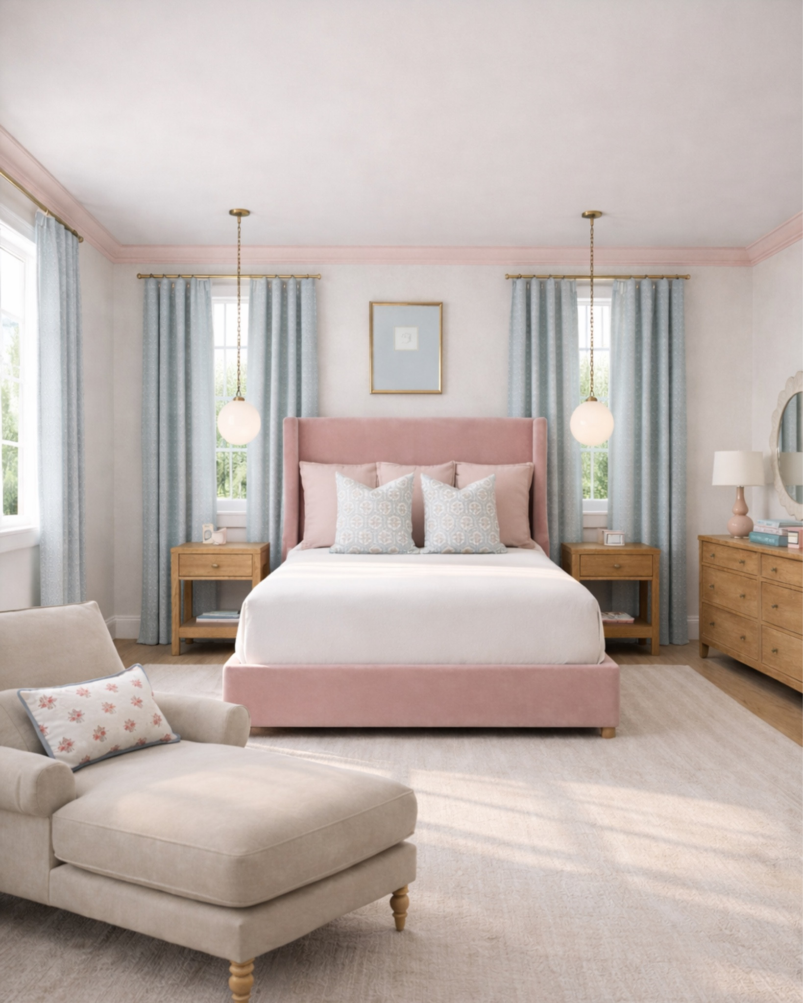 Renders from a beautiful blue and pink bedroom design! 

#LTKSaleAlert #LTKHome #LTKdayinmylife