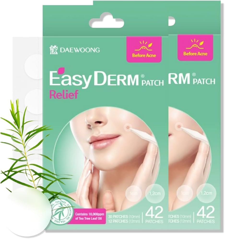 EasyDerm Relief Invisible Patch 2 Packs(84 counts) Contains 10,000 ppm of Tea Tree Oil, Pimple Pa... | Amazon (US)
