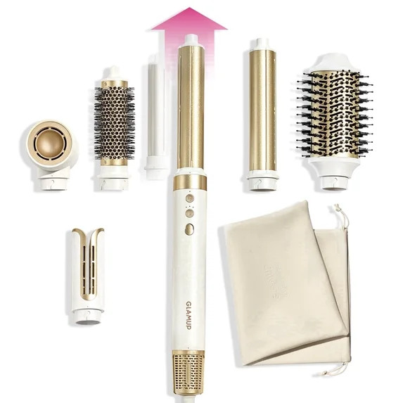 GLAMUP Hair 6-in-1 Extra Long Wrap AirCurler, Hot Air Styler & Hair Dryer Brush, No Heat Damage, ... | Walmart (US)