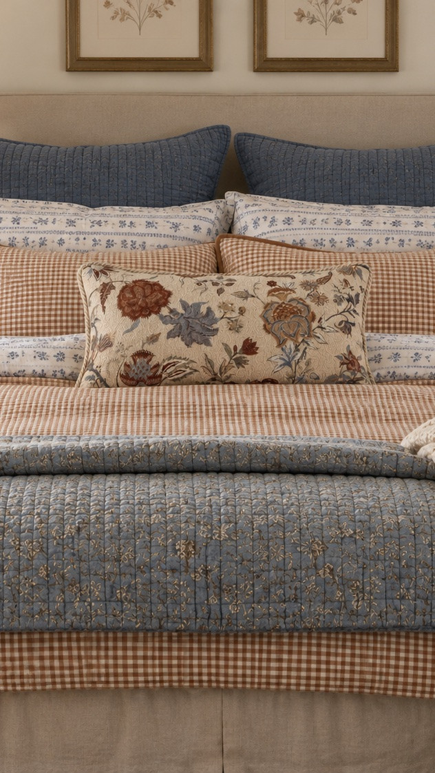 Layered bedding from Target. Quilt, shams, throw blanket, organic cotton sheet set, decorative accent pillow, gingham comforter

#LTKSeasonal #LTKSaleAlert #LTKHome
