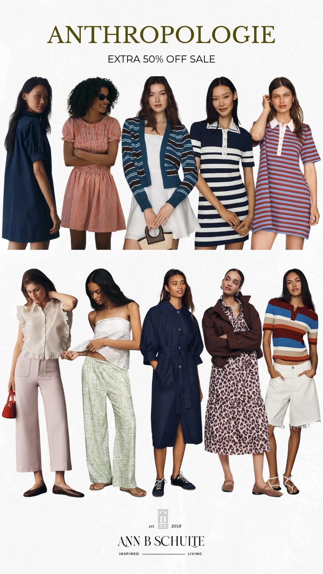 Anthropologie’s Extra 50% Off Sale is packed with colorful, polished pieces that can give your wardrobe a fresh update for less. From playful striped dresses and feminine tops to relaxed pants, easy jumpsuits, and statement prints, this sale has plenty of styles that feel fun yet wearable. The mix of bold color, classic patterns, and effortless silhouettes makes these finds easy to dress up or keep casual. Definitely worth a browse for those standout pieces that add a little personality to everyday outfits. 🛍️💕✨

#Anthropologie #AnthropologieSale #Extra50Off #FashionSale #WomensFashion #StyleFinds #WardrobeRefresh #EverydayStyle #FashionFinds 

 #LTKootd #LTKSaleAlert