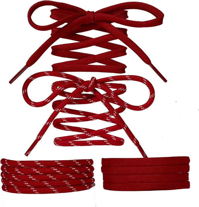 Paracord Shoe Laces Round Rope Shoelaces Multi Color Cord Shoe Strings for Sneakers Boots | Amazon (US)