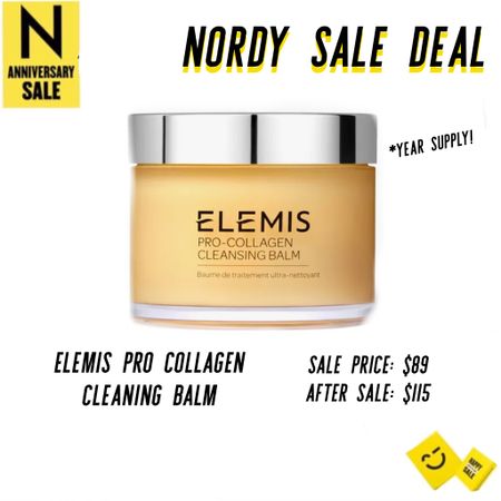 Elemis Pro-Collagen Cleansing Balm in Jumbo size is still in stock! I’m so shocked cause this is a year supply of the best cleansing balm on the market. Im also linking the Elemis dynamic cleanser too cause it’s another favorite of mine. Nordstrom sale, Nordstrom Anniversary Sale beauty, skincare sale, elemis skincare sale, Nordy sale 

#LTKbeauty #LTKunder100 #LTKxNSale