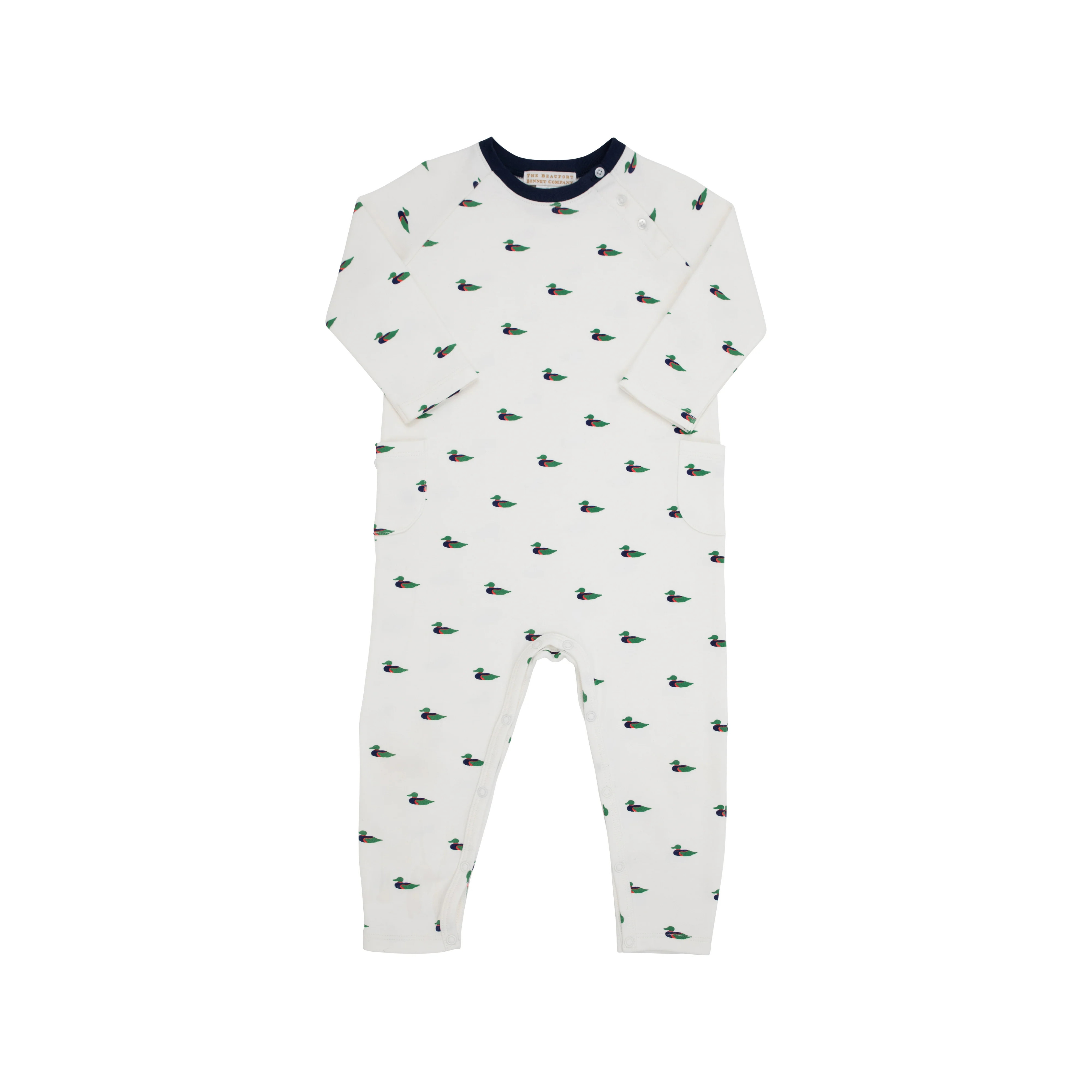 Rayburn Romper -  Golf Club Quack Quacks with Tortoise Buttons | The Beaufort Bonnet Company