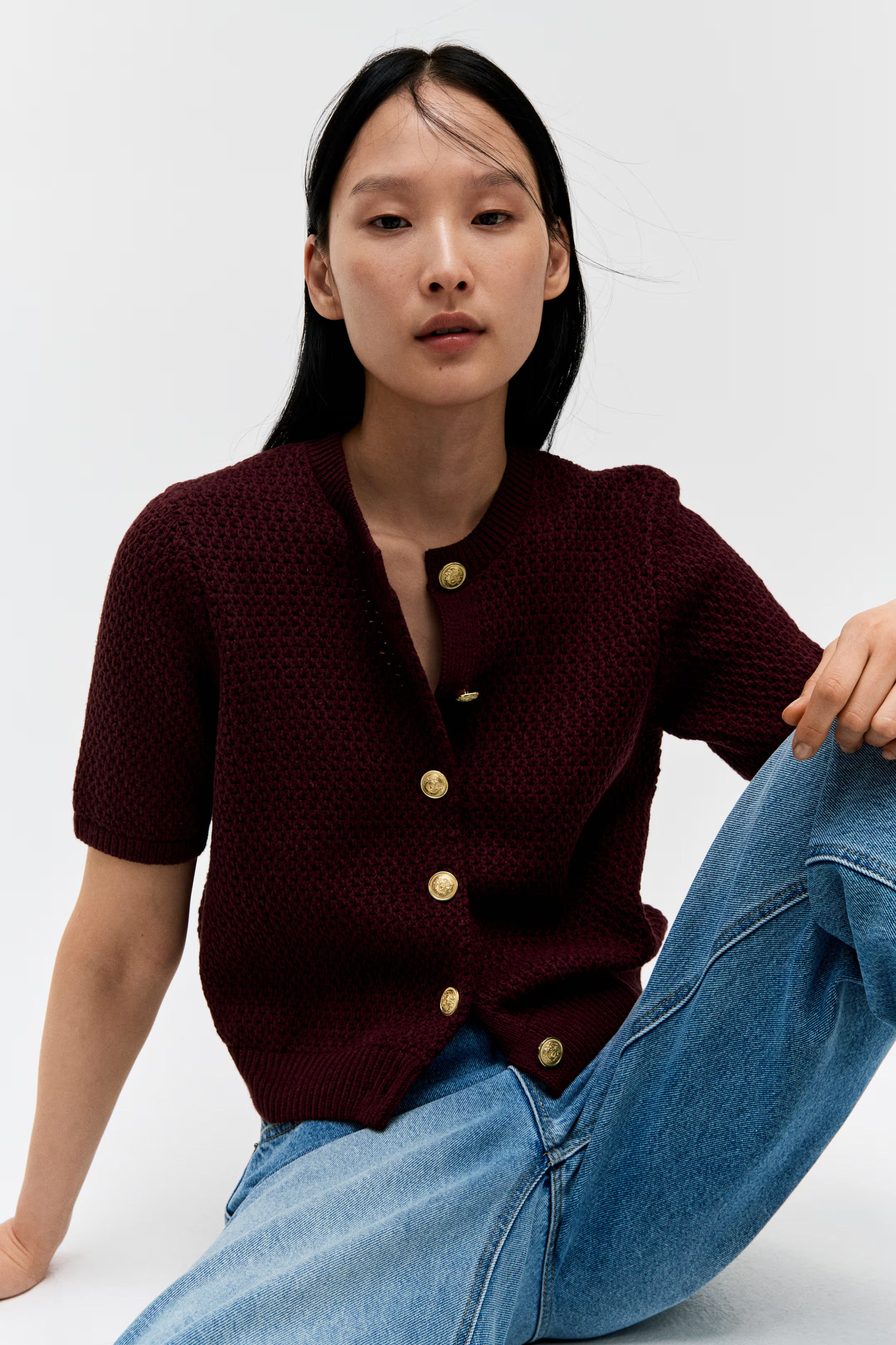 Textured-Knit Cardigan | H&M (US + CA)