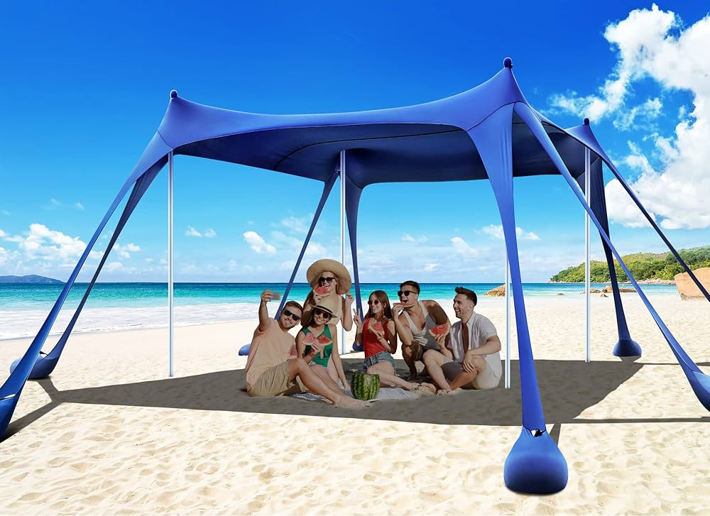 Osoeri Beach Tent, Camping Sun Shelter UPF50+ with 8 Sandbags, Sand Shovels, Ground Pegs & Stabil... | Amazon (US)