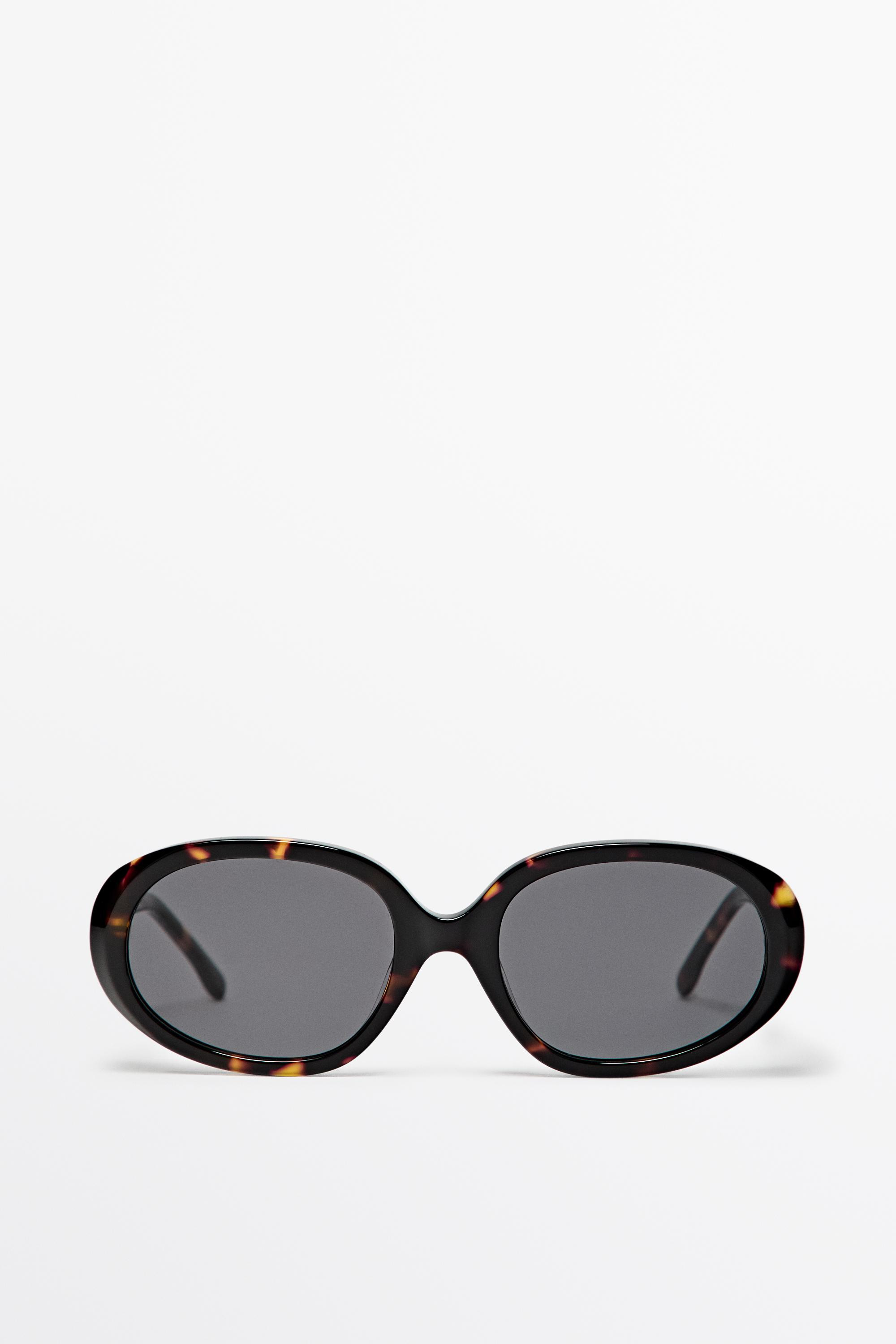 Oval tortoiseshell-effect sunglasses - BROWN | Massimo Dutti UK
