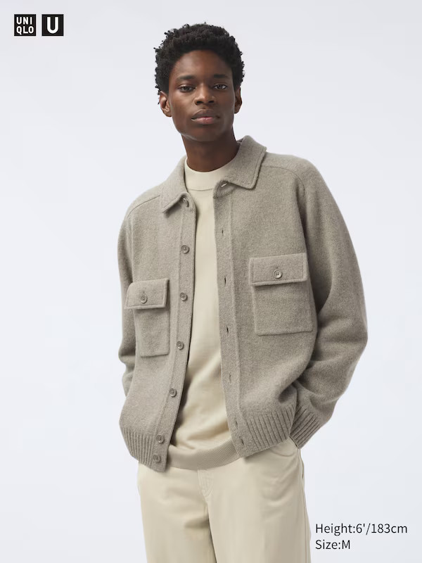 Lambswool Knit Jacket | UNIQLO (UK)