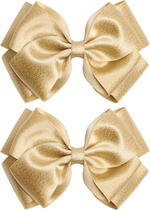 4.5-Inch Hair Bows Alligator Clips Delicate Satin Hair Accessories for Girls, Toddler, Kids and W... | Amazon (US)
