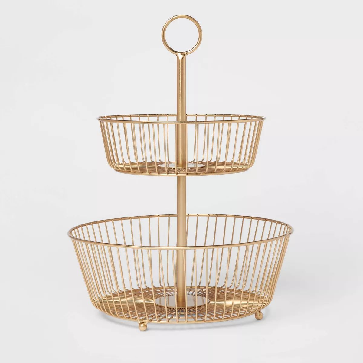 Delavan Collection Metal Wire Fruit Basket Gold - Threshold™ | Target