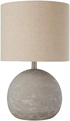Amazon Brand – Stone & Beam Industrial Round Concrete Table Desk Lamp with Light Bulb and Beige... | Amazon (US)