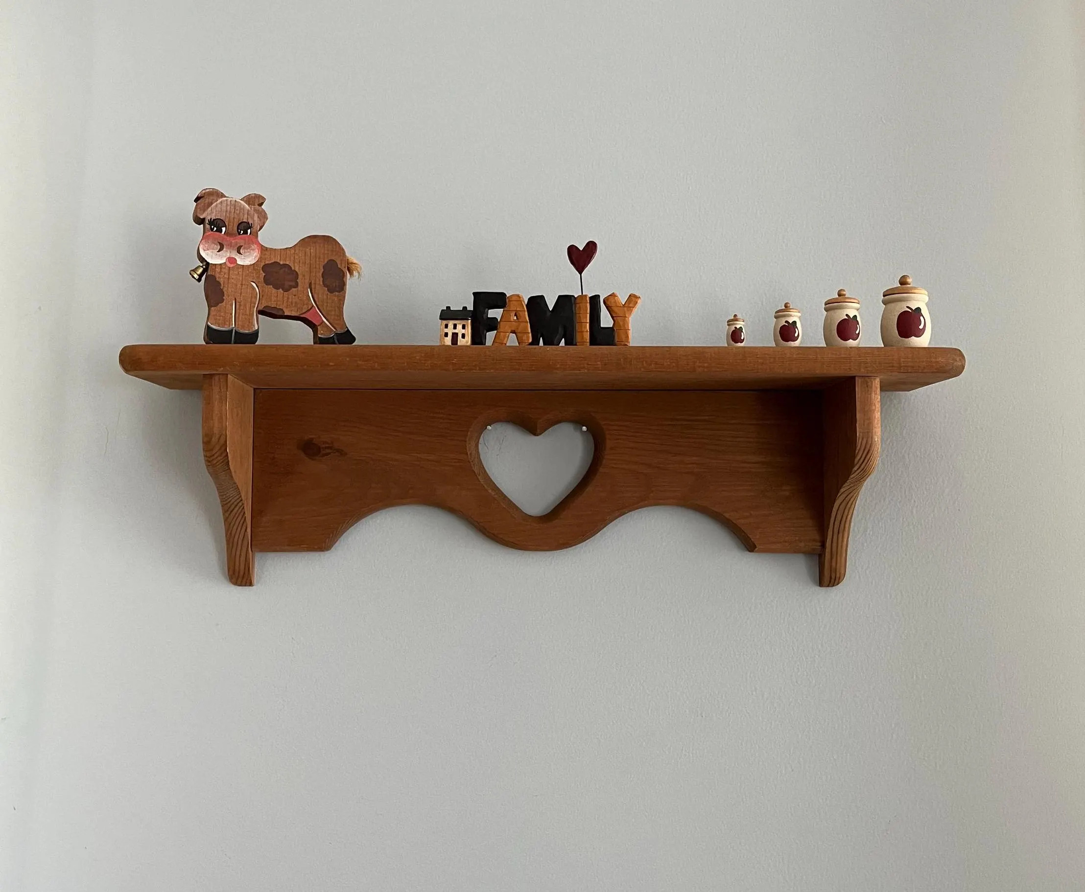 Vintage 80's Wooden Heart/Country Shelf/Wall Decor | Etsy (US)