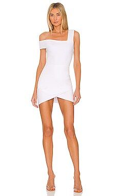 superdown Fallon Asymmetrical Mini Dress in White from Revolve.com | Revolve Clothing (Global)