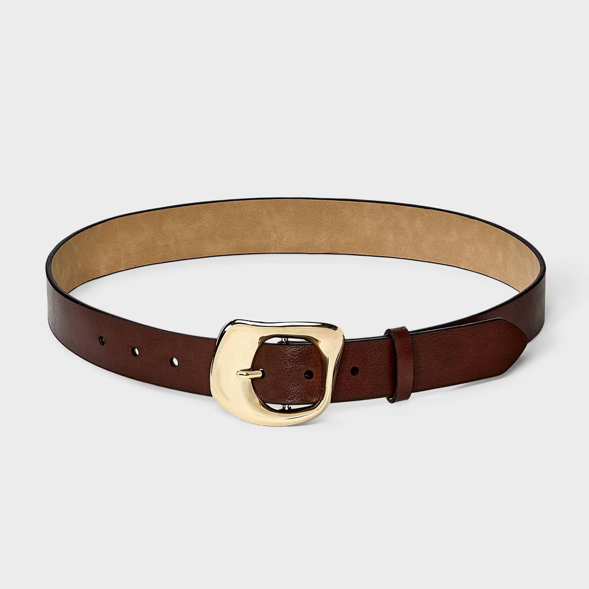 Organic Wavy Buckle Belt - A New Day™ Brown | Target