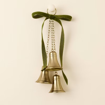 Decorative Brass Bell Christmas Dangler Antique Finish - Hearth & Hand™ with Magnolia | Target