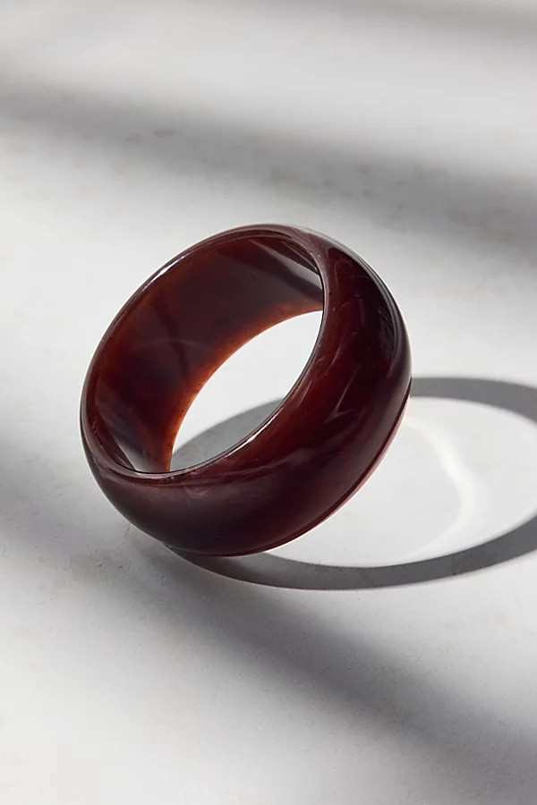 Organic Shape Chunky Bangle Bracelet in Dark Brown, Women's at Urban Outfitters | Urban Outfitters (US and RoW)