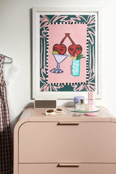 theebouffants Cherry Cheers Art Print | Urban Outfitters (US and RoW)