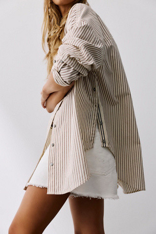 We The Free Lexi Striped Button Down Shirt | Free People (Global - UK&FR Excluded)