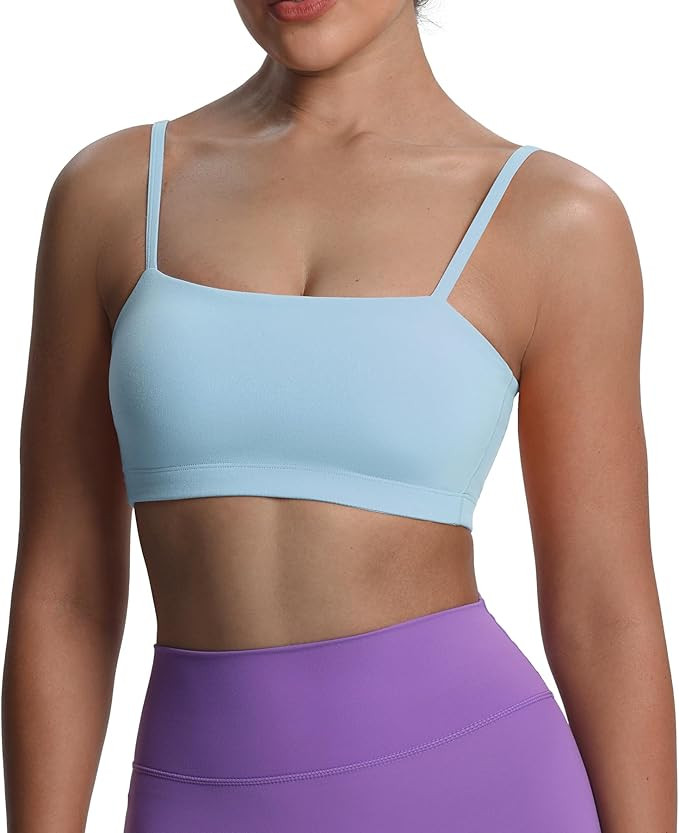 Aoxjox Women's Workout Bandeau Bras Training Fitness Running Yoga Crop Tank | Amazon (US)