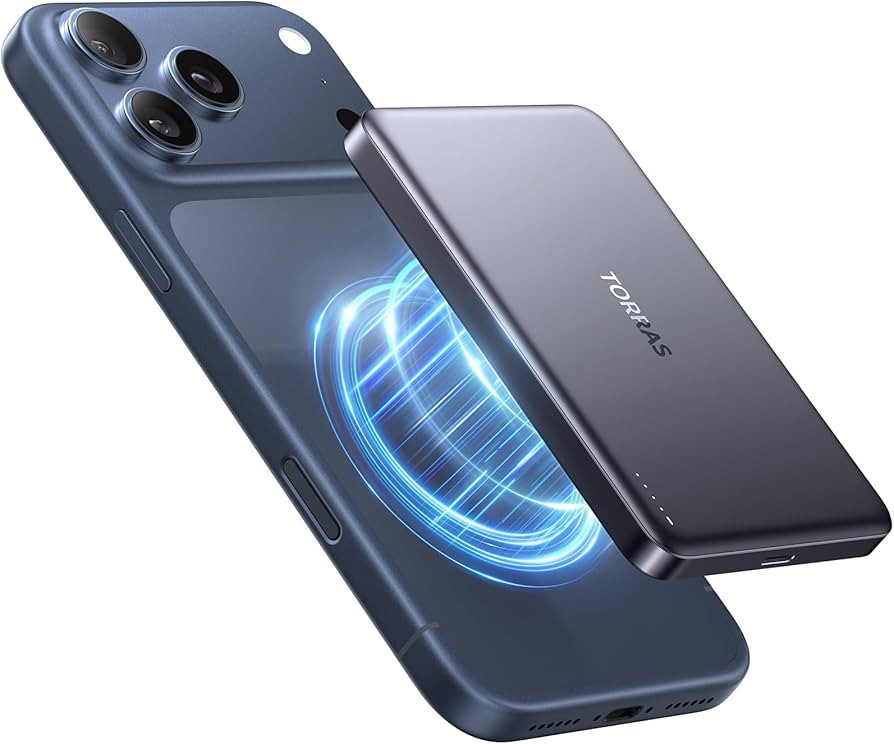 TORRAS MiniMag Power Bank,Ultra-Slim 10,000mAh Magnetic Wireless Portable Charger, 22.5W Fast Cha... | Amazon (US)