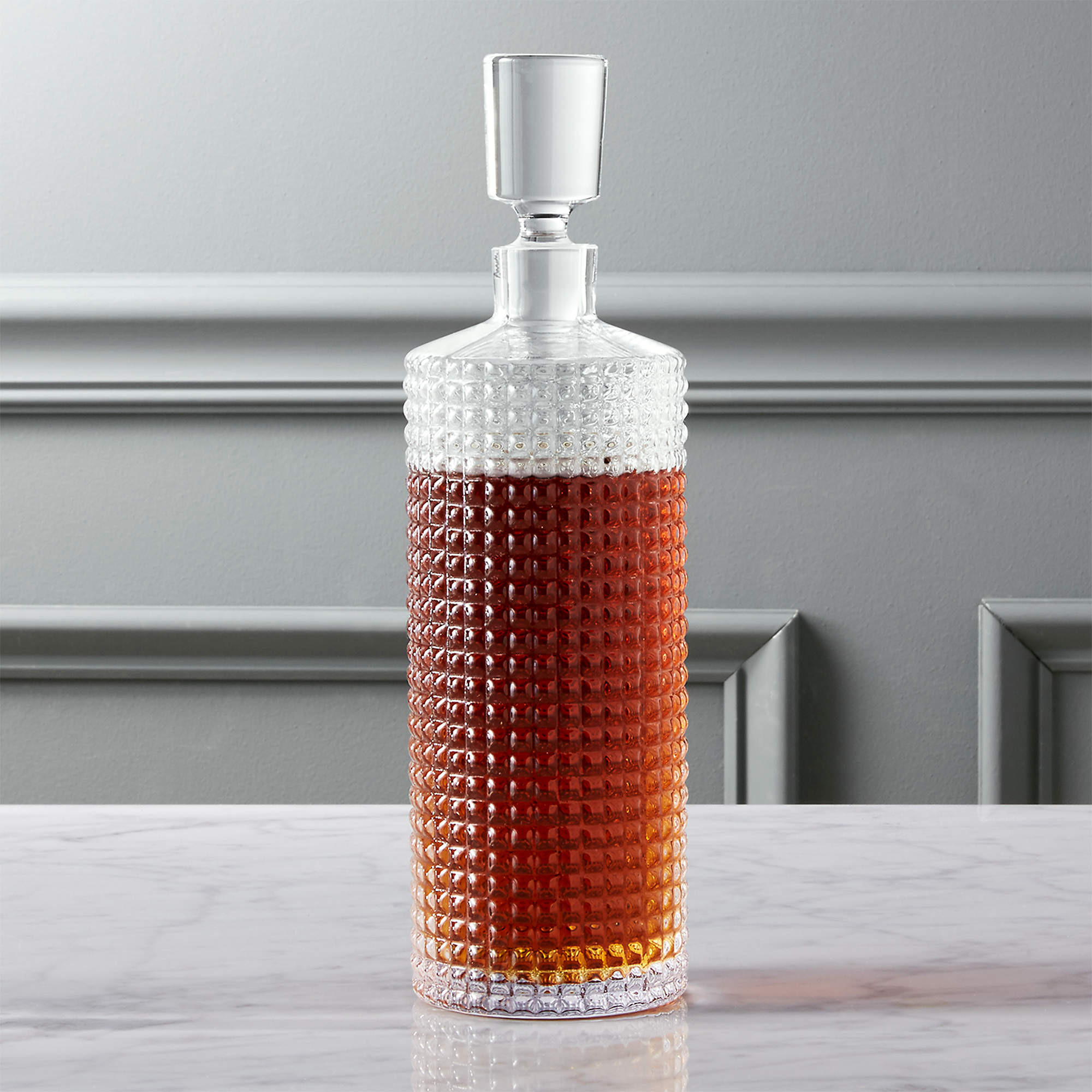 Stud Glass Liquor Decanter + Reviews | CB2 | CB2