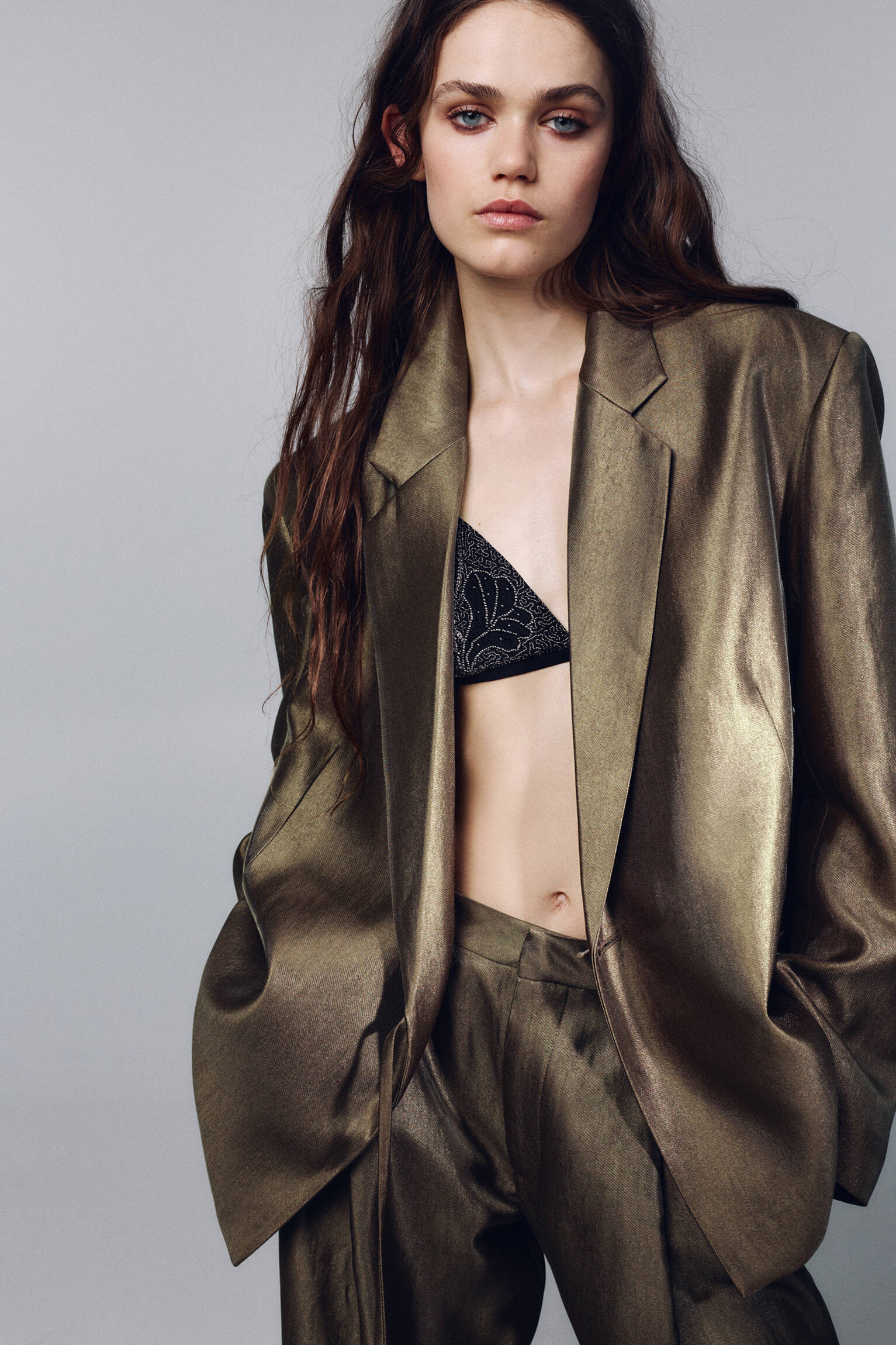 Oversize satin blazer - pull&bear | PULL and BEAR UK