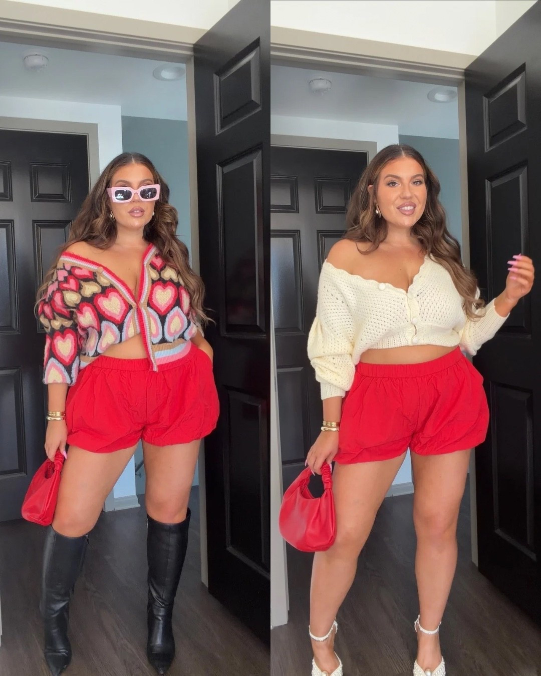 Galentines Day Inspo, comment which one is your fav!❤️‍🔥 Wearing a L in the bubble shorts & sweaters! Also linked accessories and undergarments!

#LTKMidsize