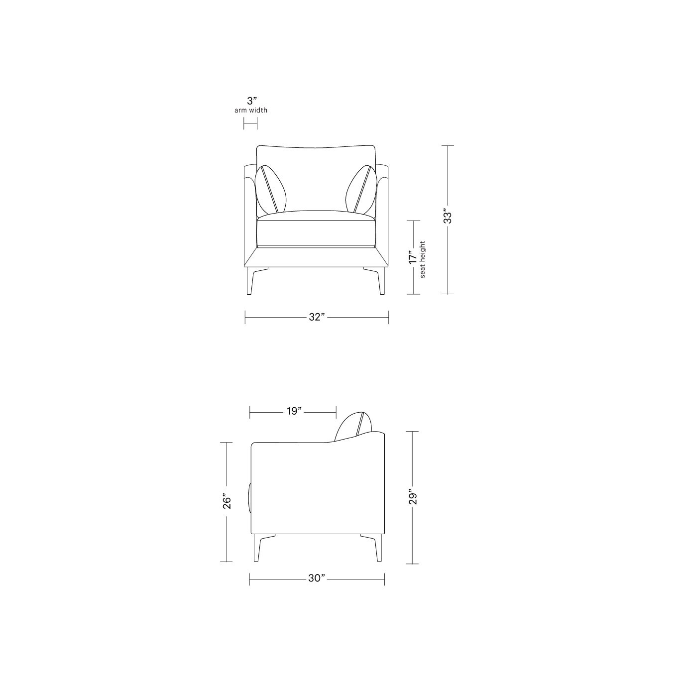 Caitlin Petite Chair by The Everygirl® | Interior Define