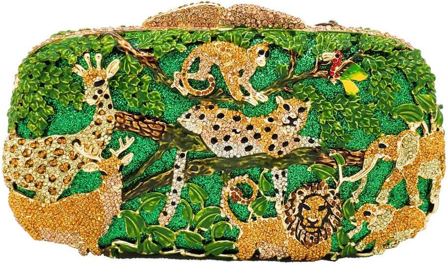 Dazzling Bling Animal Purses For Women Crystal Clutch Evening Bag Wedding Party Handbag | Amazon (US)