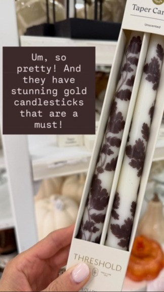 Love these super affordable candlesticks from Target! A great way to elevate your home that's so easy!

Target fall decor, candlesticks decor, taper pattern threshold candlesticks taper 

 #LTKSeasonal #LTKHome