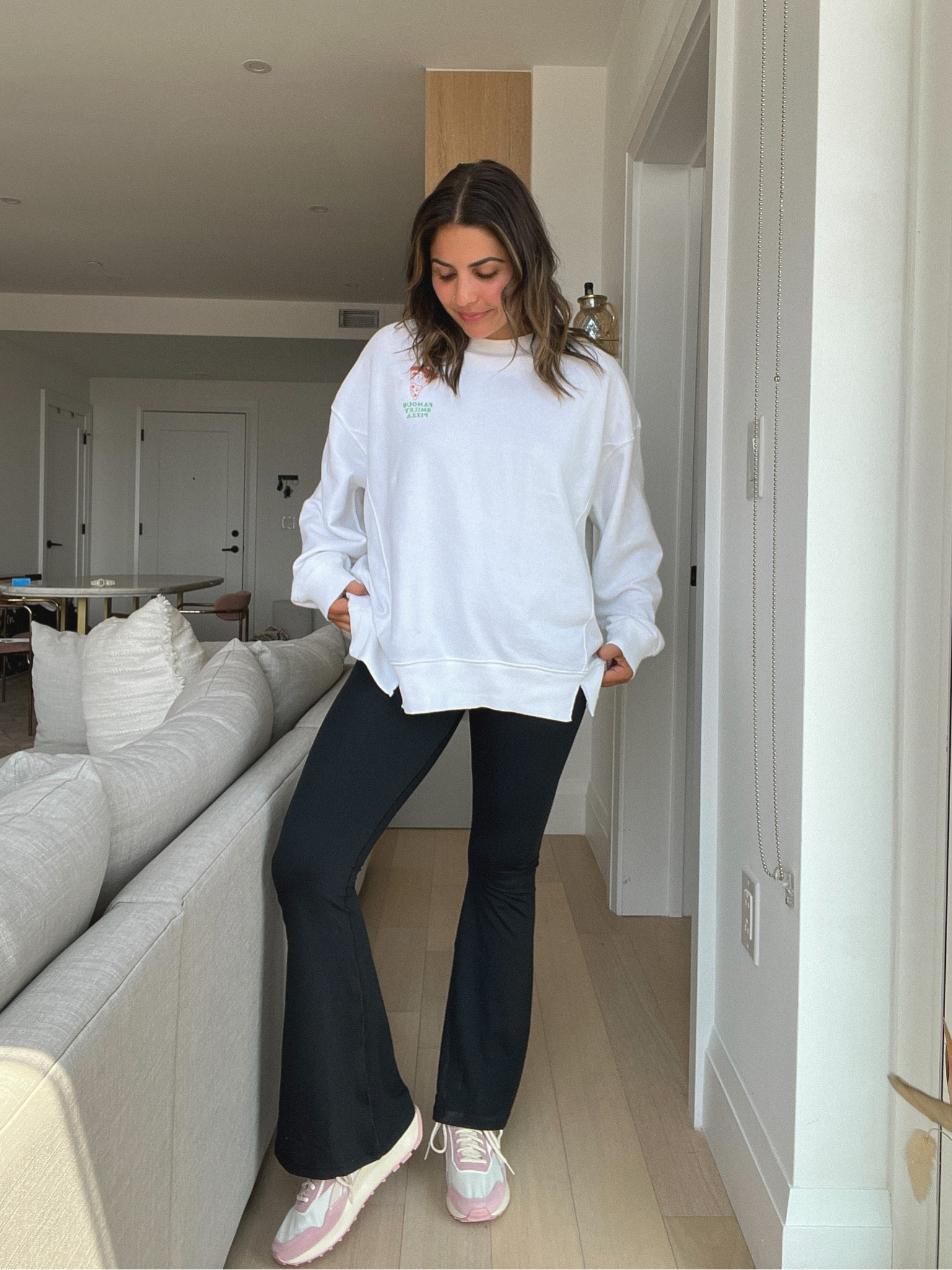 This is one of my absolutely essential outfits for fall from Aerie: flare leggings + an overviewed crew neck. 

I truly get so bored of regular leggings since we wear them all fall + winter so I love to switch it up with these flare pairs! This pair has extra support + compression in the waist so if you typically like something a bit tighter these are for you! 

Then I love pairing them with one of Aeries crew sweatshirts because they are perfectly oversized. I went true to size in both - M

#LTKunder50 #LTKBacktoSchool #LTKSeasonal