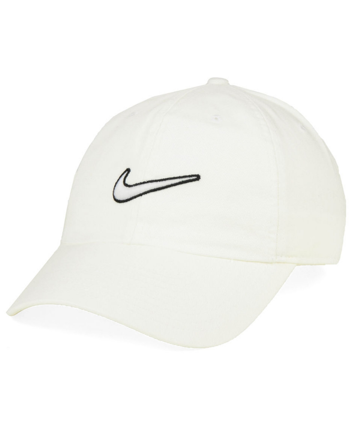 Nike Heritage Essential Swoosh Cap - White/White | Macy's