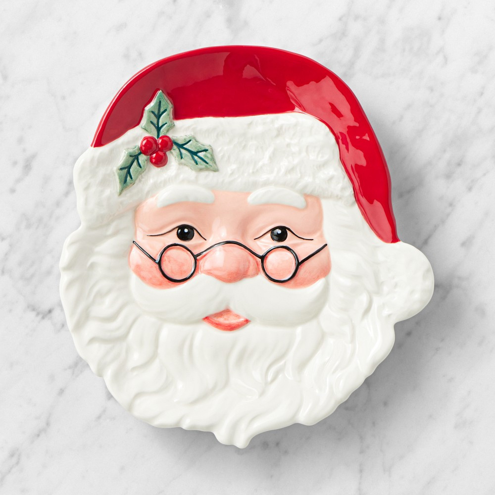 'Twas the Night Before Christmas Santa Figural Salad Plate | Williams-Sonoma