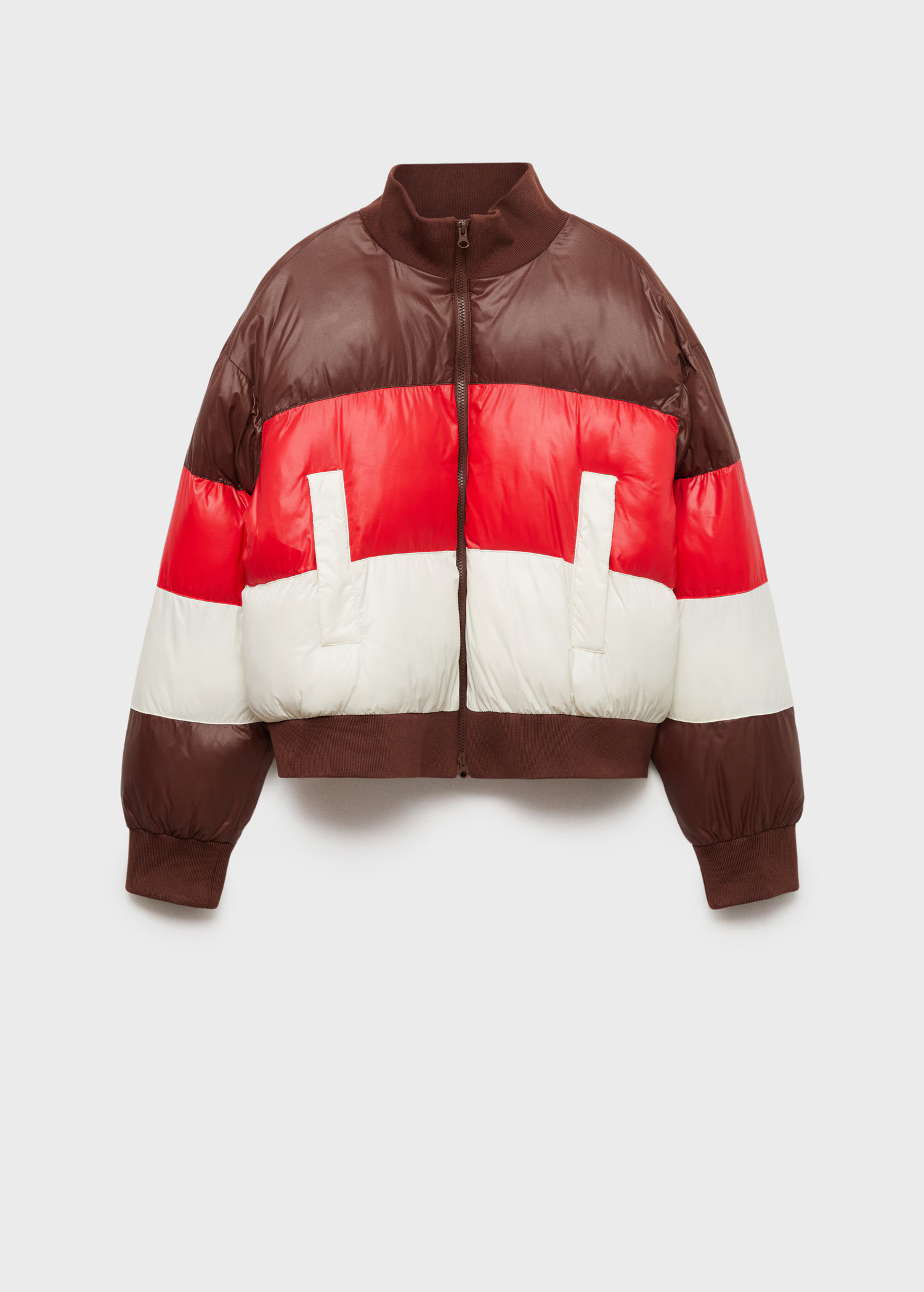 Tricolour quilted jacket - Women | MANGO United Kingdom | MANGO (UK)