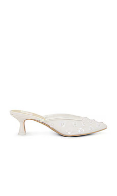 Dolce Vita Clara Pearl Heel in True White Daisy Mesh from Revolve.com | Revolve Clothing (Global)