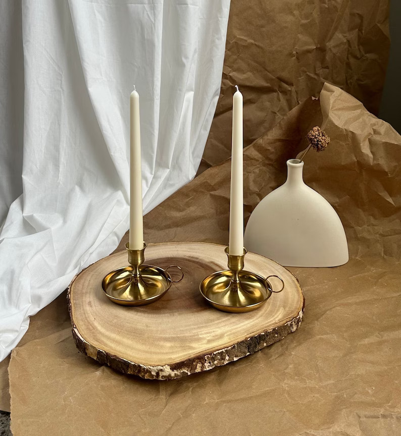 Elegant Handcrafted Taper Candle Set Unscented Candles for Home Decor, Weddings, and Special Even... | Etsy (US)