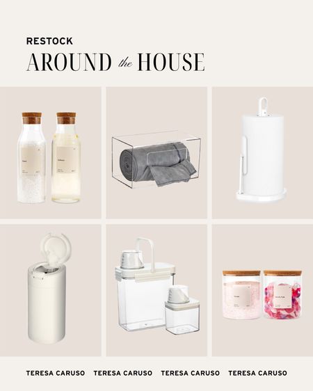 Restock around the house essentials 

Home organization, organizers, laundry jars, trash bag dispenser, paper towel holder, pantry containers, wipe dispenser, Amazon finds, Amazon home 

#LTKFindsUnder50 #LTKFindsUnder100 #LTKHome