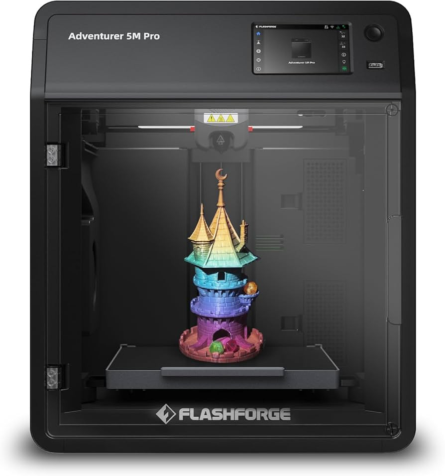 FLASHFORGE Adventurer 5M Pro 3D Printer with 1 Click Auto Printing System, 600mm/s High-Speed, Qu... | Amazon (US)