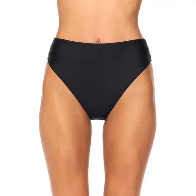 Reebok Women's High Waisted Bikini Bottoms with UPF 50+, Sizes XS-XXL - Walmart.com | Walmart (US)