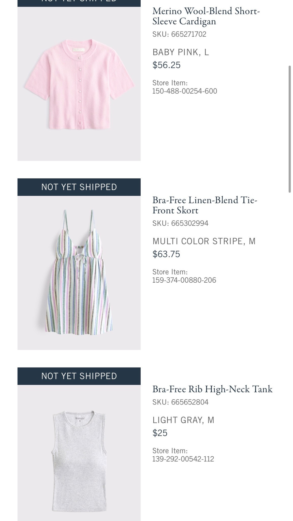 recent Abercrombie order for spring!! Use code AFLTK for 25% off!! 

#LTKSpringSale #LTKSeasonal #LTKSaleAlert