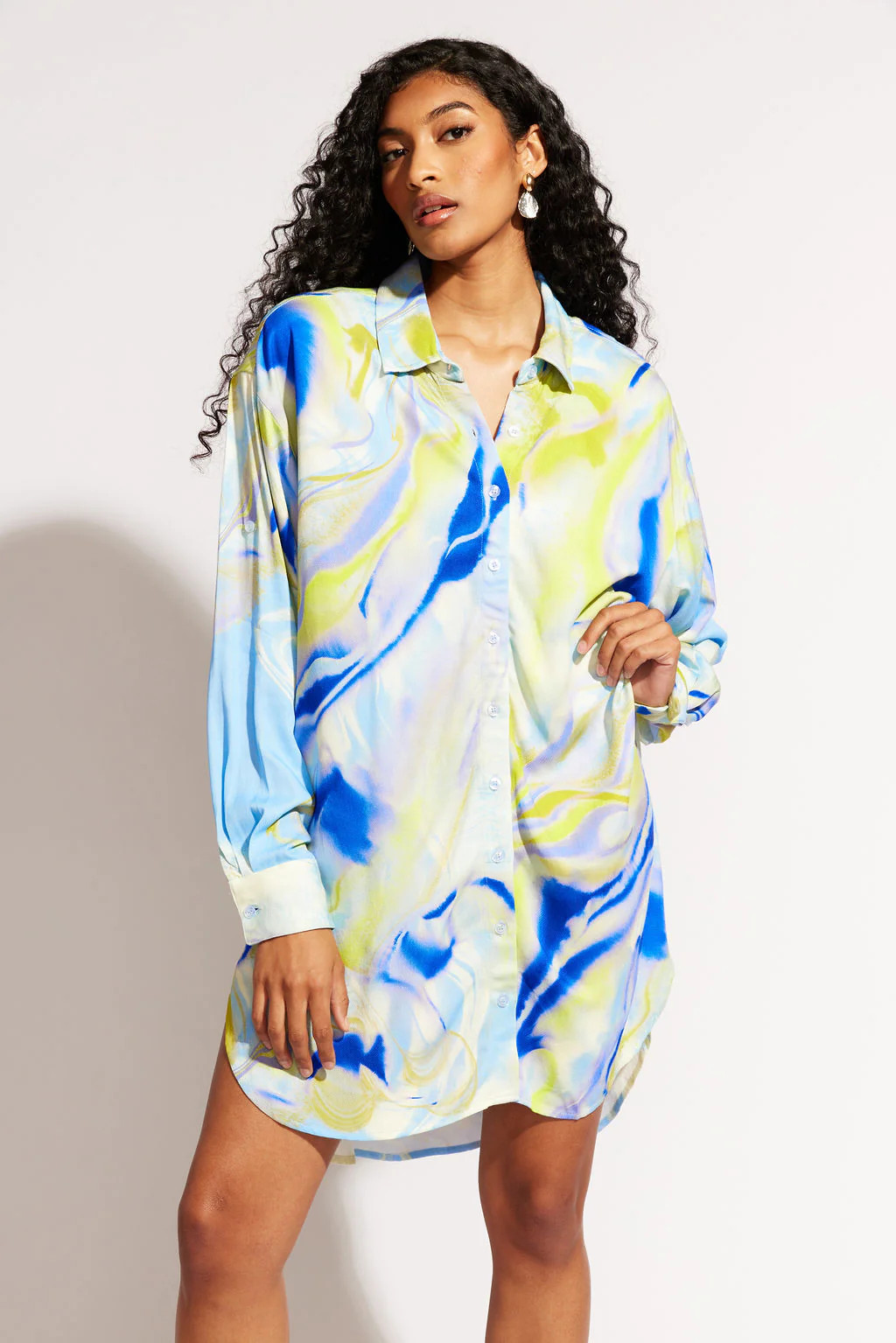 Sol Button-Up Shirt Dress Lenzing™ Ecovero™ | Nomads Swimwear 