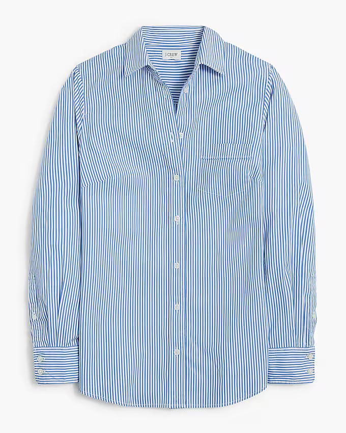 Button-up cotton poplin shirt in signature fit | J.Crew Factory