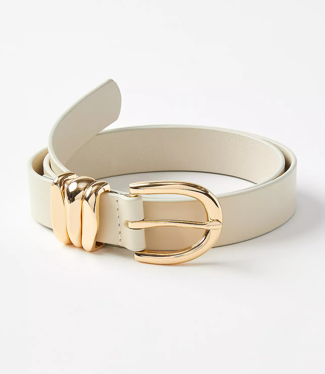 Molded Buckle Leather Belt | LOFT